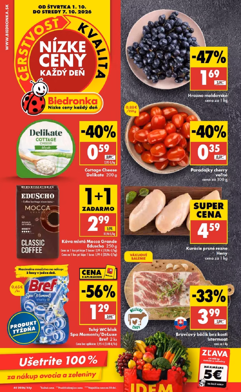 Biedronka leták od 01.10.2026