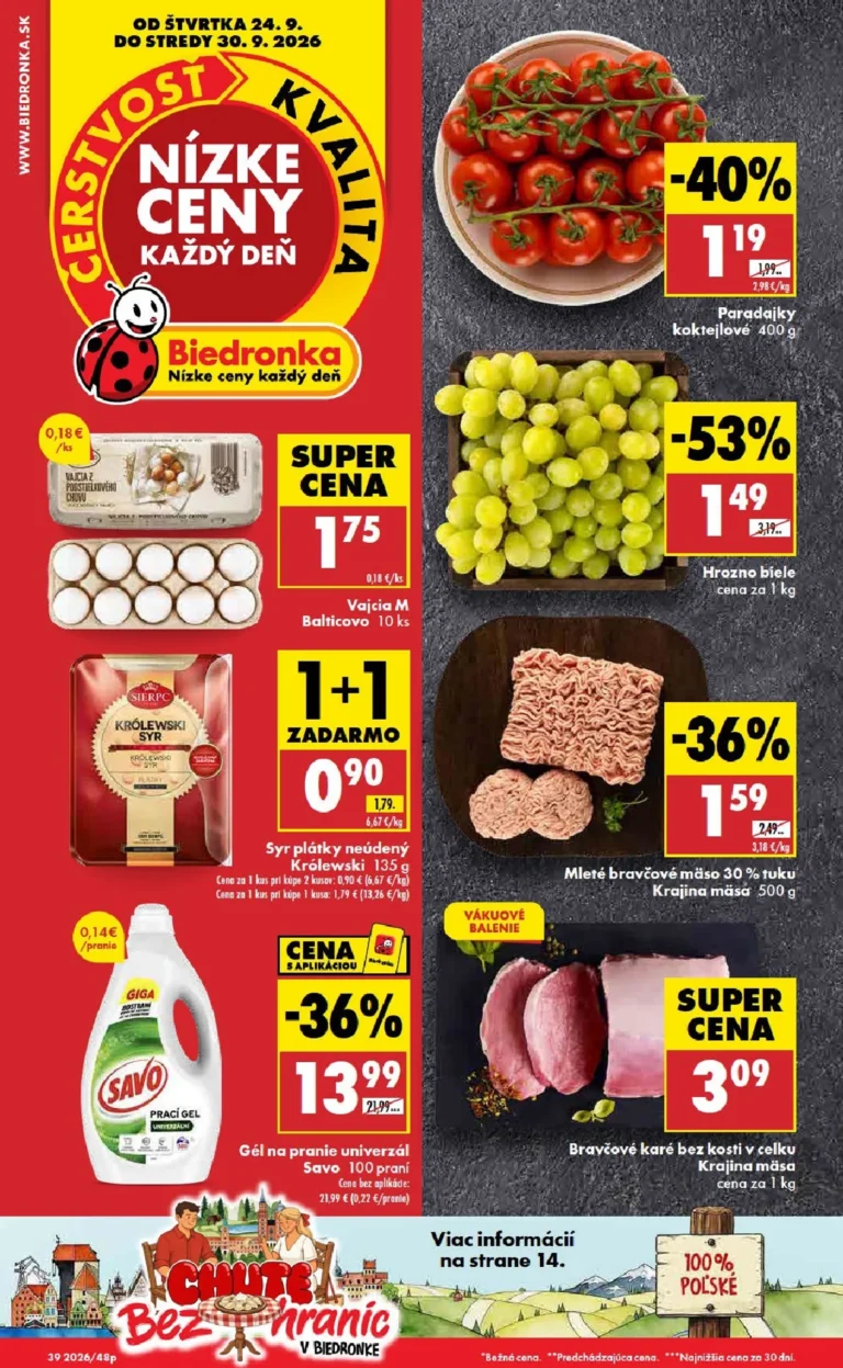 Biedronka leták od 24.09.2026