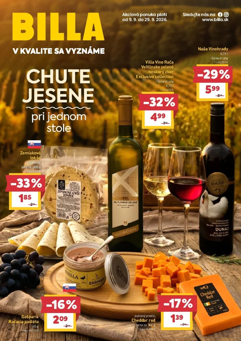 Billa leták od 09.09.2026