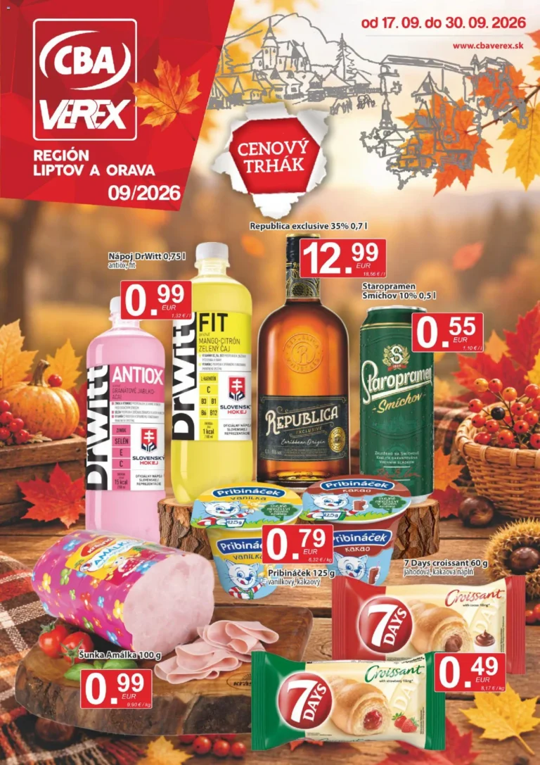 CBA Verex leták od 17.09.2026