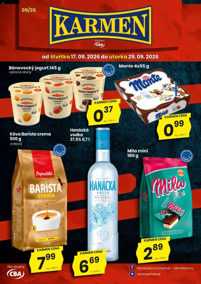 KARMEN CBA leták od 17.09.2026