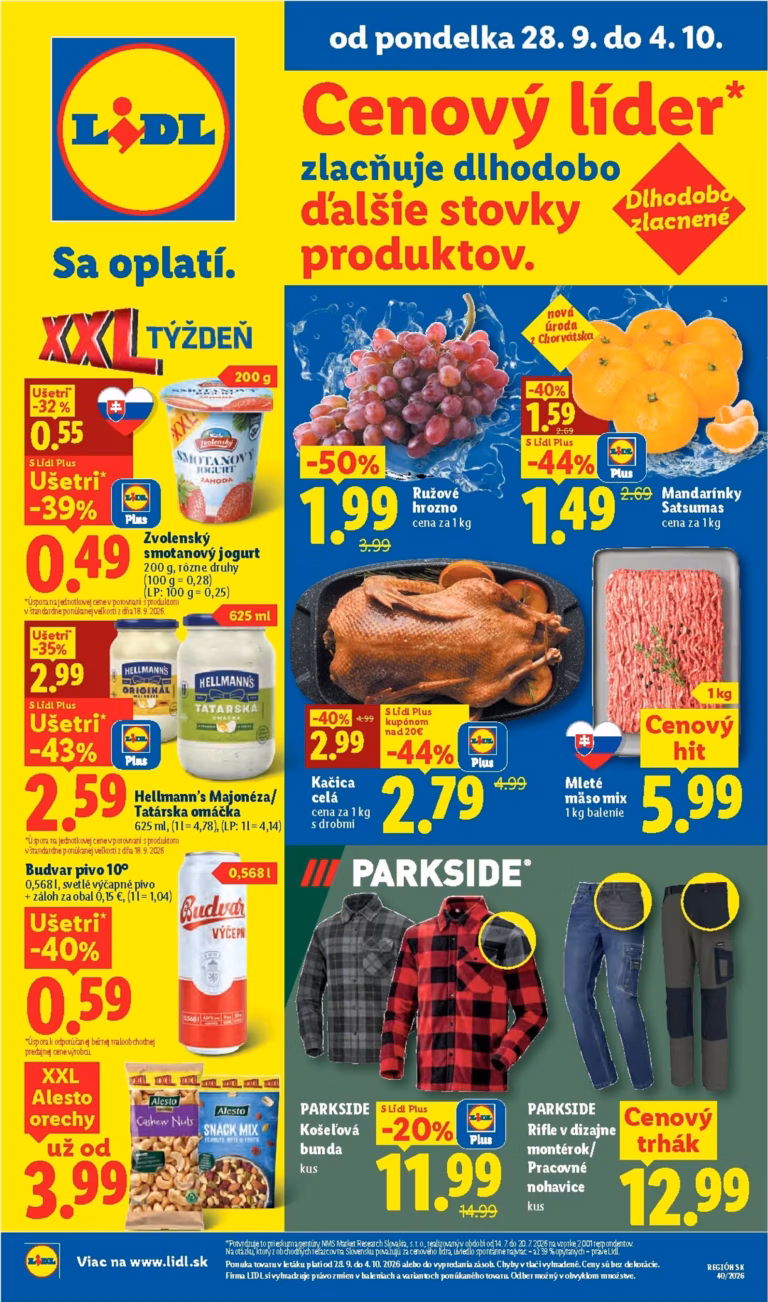 Lidl leták od 28.09.2026