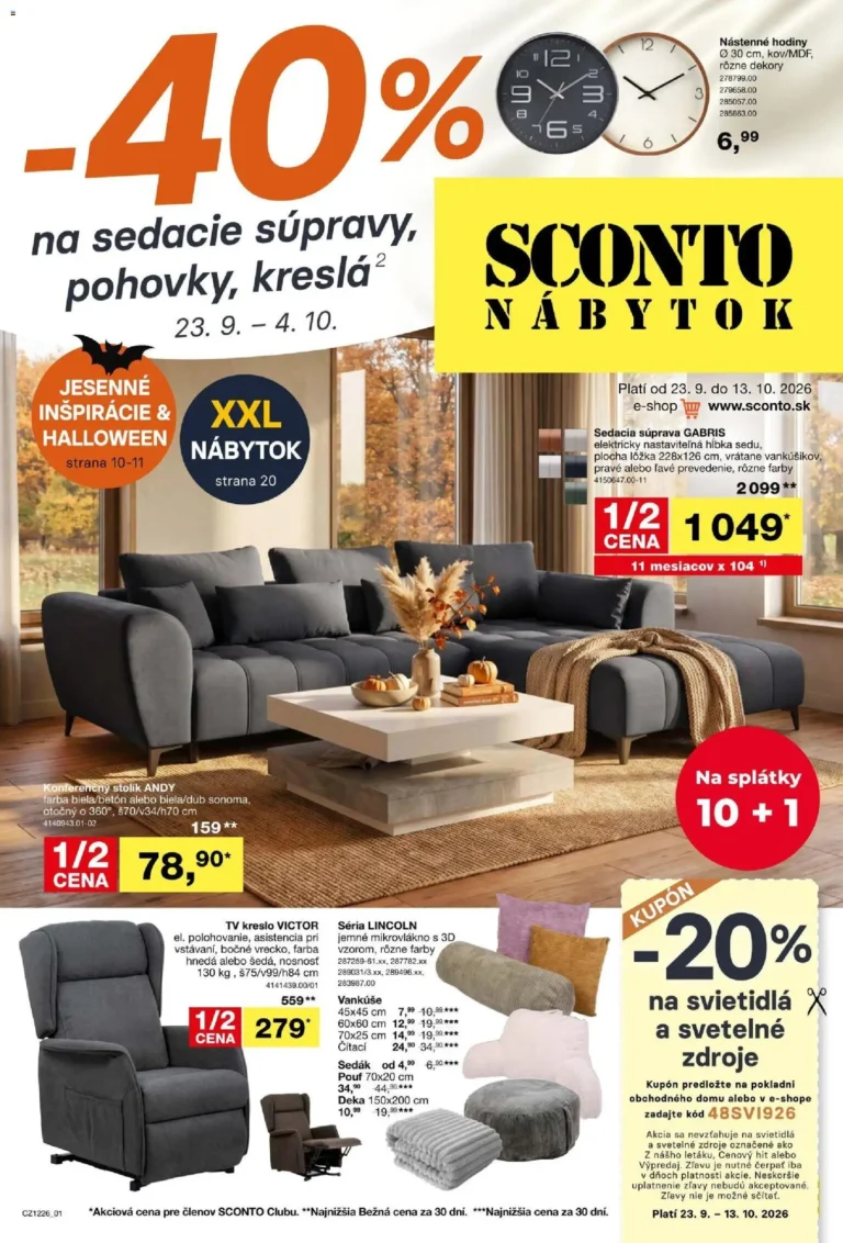 Sconto nábytok leták od 23.09.2026