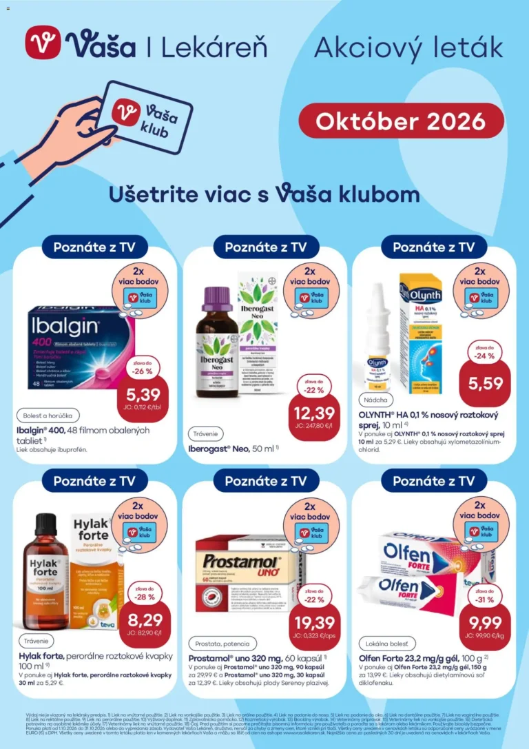 Vaša lekáreň leták od 01.10.2026